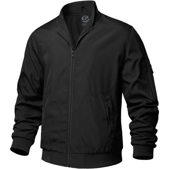 Men's Fashion Bomber Jacket Lightweight Track Windbreaker Jackets